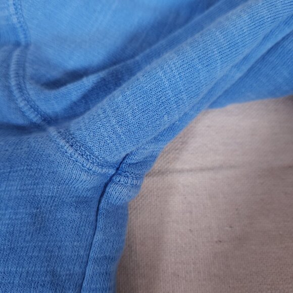 J. Crew Vintage Fleece Cotton Terry Hoodie Womens Small Blue Pullover Pocket - Picture 9 of 16